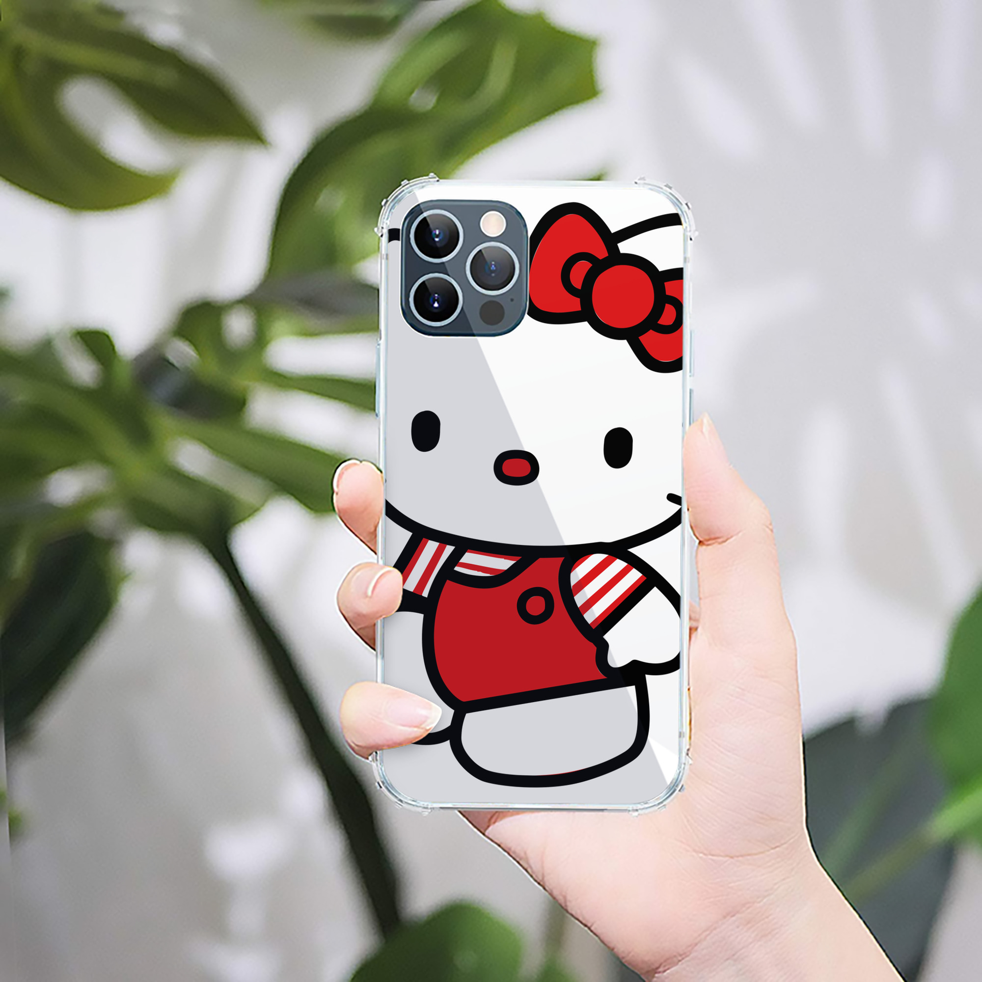 （画像用） Hello Kitty ハローキティ 【iPhone 12シリーズ対応】透明スマホケース（クリアソフトケース）